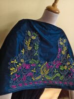 Silk Kantha Stitch Blouse Material (Hand-Embroidered - Image 4