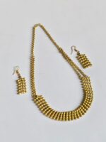 Handcrafted Dokra Beaded Brass Necklace Set - Image 2