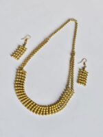 Handcrafted Dokra Beaded Brass Necklace Set - Image 4