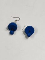 Terracotta Earring Blue color earrings with white dots - Image 3