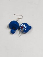 Terracotta Earring Blue color earrings with white dots