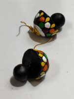 Terracotta Earring Black and multi-color Design Jhumka - Image 2