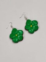 Terracotta Earring Black and Green leaves - Image 3