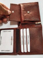 Style Leather Brown Holder Mens Wallet - Image 5