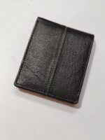 Style Leather Black color green piping Holder Mens Wallet - Image 2
