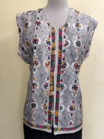 Handcrafted Cotton Kantha Stitch Sleeveless Jacket
