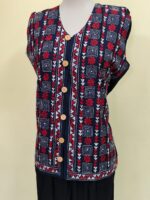 Handcrafted Cotton Kantha Stitch Sleeveless Jacket - Image 3