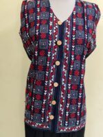 Handcrafted Cotton Kantha Stitch Sleeveless Jacket - Image 4