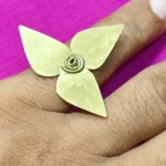 Handcrafted Brass Finger Rings Leaf design