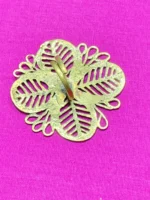 Handcrafted Brass Finger Rings Leaf design Motif - Image 5