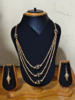 Handcrafted Brass Beads Triple-Layer Tribal Necklace - Image 2