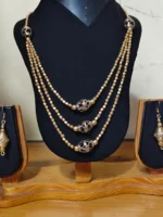 Handcrafted Brass Beads Triple-Layer Tribal Necklace - Image 3