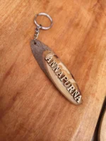 Handmade Wooden Key Ring Surname Name - Image 2