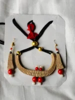 Handmade Palm Leaf Necklace Set - Eco-Friendly Jewelry