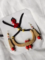 Handmade Palm Leaf Necklace Set - Eco-Friendly Jewelry - Image 2