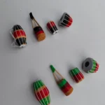 Terracotta clay drum children's toy