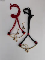 Handcrafted Dokra Flower Bud Brass Necklace - With Matching Earrings