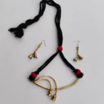 Handcrafted Dokra Flower bud Brass Necklace - With Matching Earrings