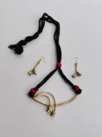 Handcrafted Dokra Flower bud Brass Necklace - With Matching Earrings