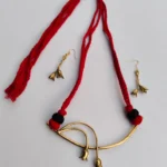 Handcrafted Dokra Flower bud Brass Necklace - With Matching Earrings