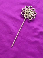 Brass Hair style Hair Pin Flower design for Women - Image 4