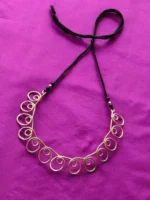 Handcrafted Brass Spiral Necklace Set with Adjustable - Image 2