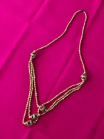 Handcrafted Brass Beads Triple-Layer Tribal Necklace - Image 2