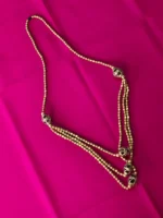 Handcrafted Brass Beads Triple-Layer Tribal Necklace - Image 3