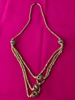 Handcrafted Brass Beads Triple-Layer Tribal Necklace
