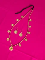 Handmade Long Brass Spiral Necklace & Earrings Set for Women - Image 3