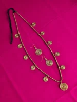 Handmade Long Brass Spiral Necklace & Earrings Set for Women - Image 4