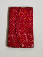 kantha stitch hand purse for women (red) - Image 4