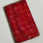 kantha stitch hand purse for women (red)