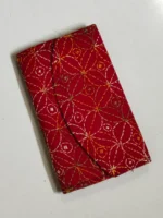 kantha stitch hand purse for women (red)