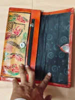 Handicraft Leather Purse Figure motif red Green - Image 5