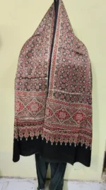 Ajrakh modal silk hand block printed Stole