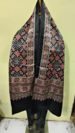 Ajrakh Stole Modal Silk Hand block Printed women - Image 4