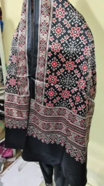 Ajrakh Stole Modal Silk Hand block Printed women - Image 5