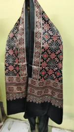 Ajrakh Stole Modal Silk Hand block Printed women - Image 2