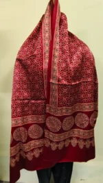 Ajrakh Block Printed Modal Silk Stole
