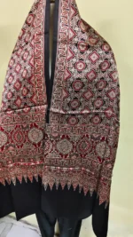 Ajrakh modal silk hand block printed dupatta - Image 3