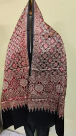 Ajrakh modal silk hand block printed dupatta - Image 2