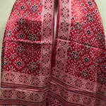 Ajrakh Modal Silk Stole Dupatta Hand block (Red Maroon)