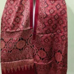 Ajrakh Stole Modal Silk (Deep Red Maroon colour)