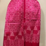 Ajrakh Modal Silk Stole Hand block Pink color