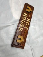 Wooden Carved Surname Name Plate (ROY) HOUSE - Image 2