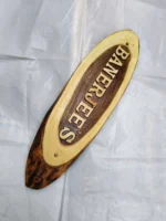 Wooden Carved Surname Name Plate (BANERJEE,S) HOME - Image 2