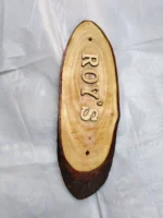 Wooden Carved Surname Name Plate (ROY,S) HOME - Image 2