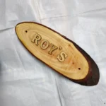 Wooden Carved Surname Name Plate (ROY,S) HOME