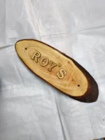 Wooden Carved Surname Name Plate (ROY,S) HOME